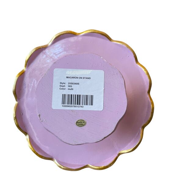 Sweet Treats Pastel Macarons on a Pedestal Stand 16in Easter Holiday Decor NEW - Picture 10 of 15